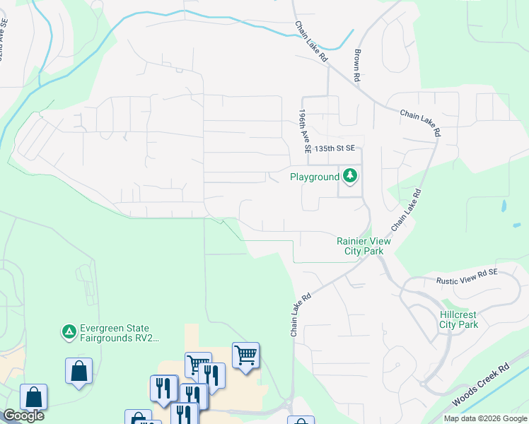 map of restaurants, bars, coffee shops, grocery stores, and more near 13789 194th Drive Southeast in Monroe