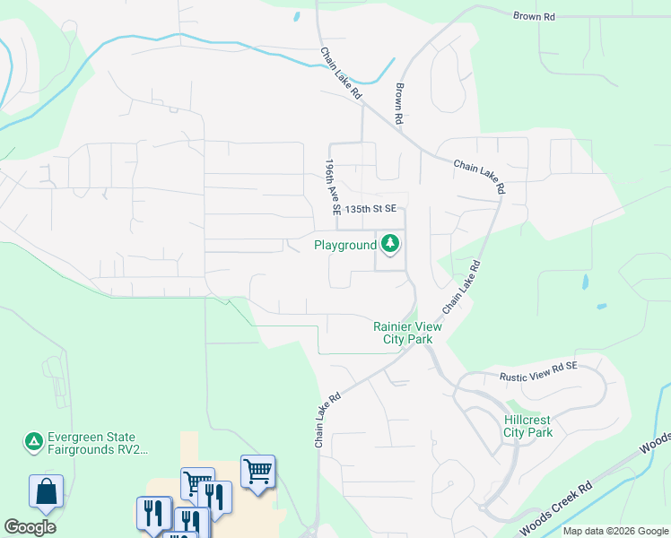 map of restaurants, bars, coffee shops, grocery stores, and more near 13693 196th Avenue Southeast in Monroe