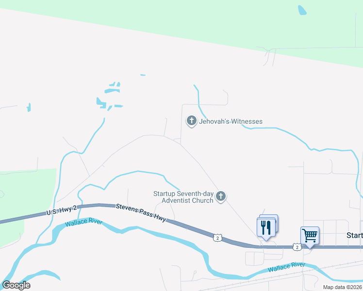 map of restaurants, bars, coffee shops, grocery stores, and more near 36023 Old Sultan-Startup Road in Sultan