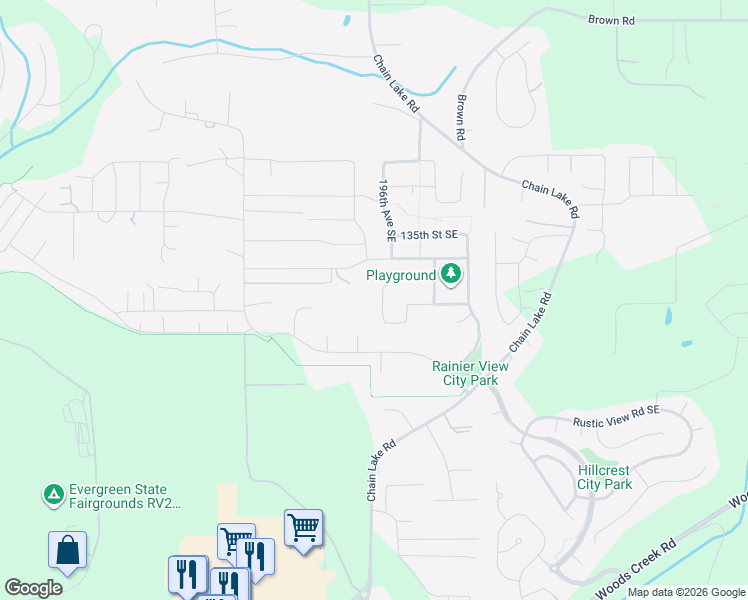 map of restaurants, bars, coffee shops, grocery stores, and more near 13690 196th Avenue Southeast in Monroe