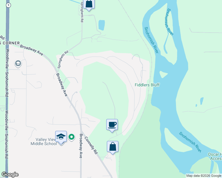 map of restaurants, bars, coffee shops, grocery stores, and more near 13525 102nd Drive SE in Snohomish