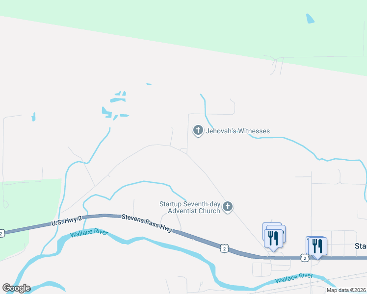 map of restaurants, bars, coffee shops, grocery stores, and more near 13722 136th Street Southeast in Sultan