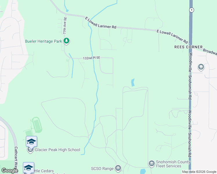 map of restaurants, bars, coffee shops, grocery stores, and more near 8114 135th Place Southeast in Snohomish
