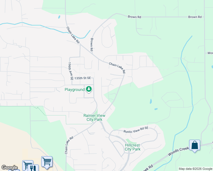 map of restaurants, bars, coffee shops, grocery stores, and more near 20077 136th St SE in Monroe