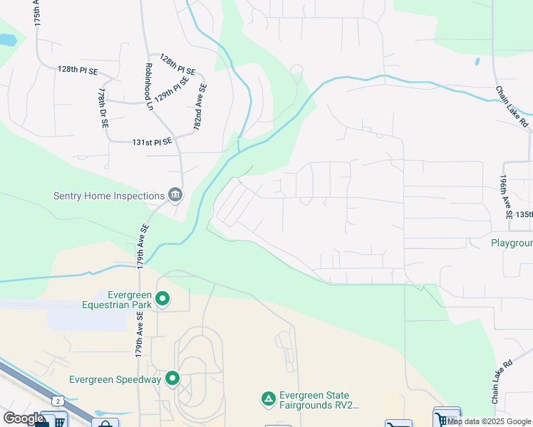 map of restaurants, bars, coffee shops, grocery stores, and more near 13484 Muir Drive Southeast in Monroe