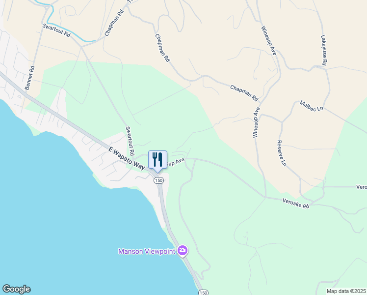 map of restaurants, bars, coffee shops, grocery stores, and more near 267 Winesap Avenue in Manson