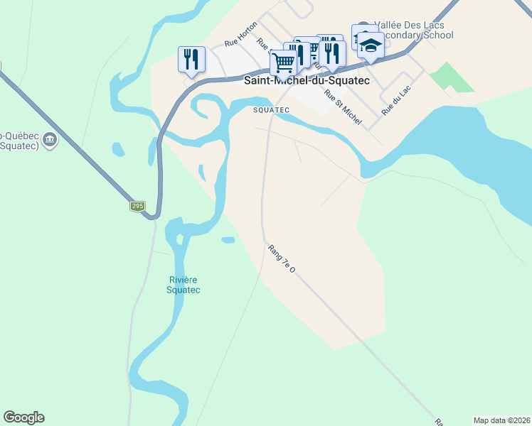 map of restaurants, bars, coffee shops, grocery stores, and more near 29 Rue Saint Marc in Saint-Michel-du-Squatec