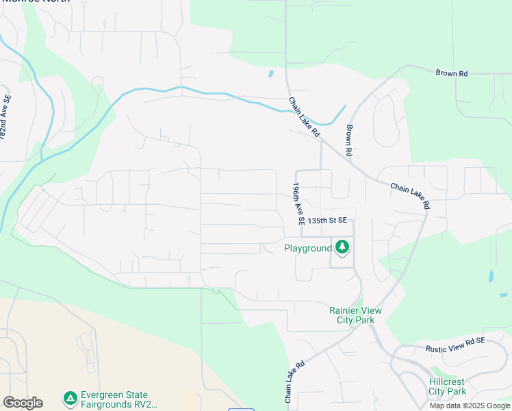 map of restaurants, bars, coffee shops, grocery stores, and more near 19295 134th Place Southeast in Monroe