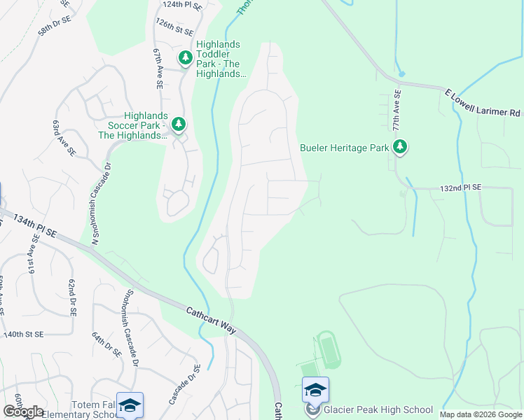 map of restaurants, bars, coffee shops, grocery stores, and more near 7120 134th Street Southeast in Snohomish