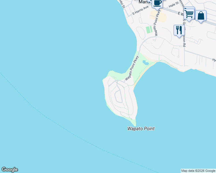 map of restaurants, bars, coffee shops, grocery stores, and more near 614 Manson Boulevard in Manson