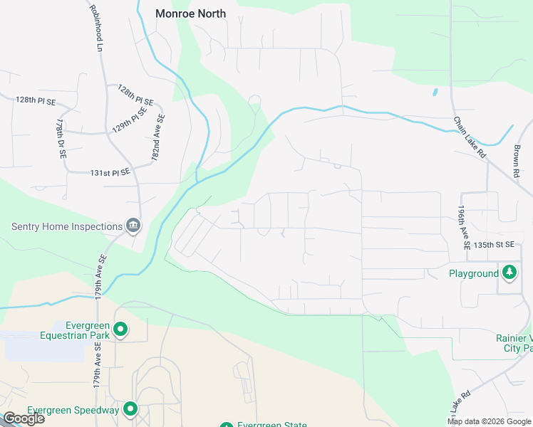 map of restaurants, bars, coffee shops, grocery stores, and more near 13328 187th Avenue Southeast in Monroe