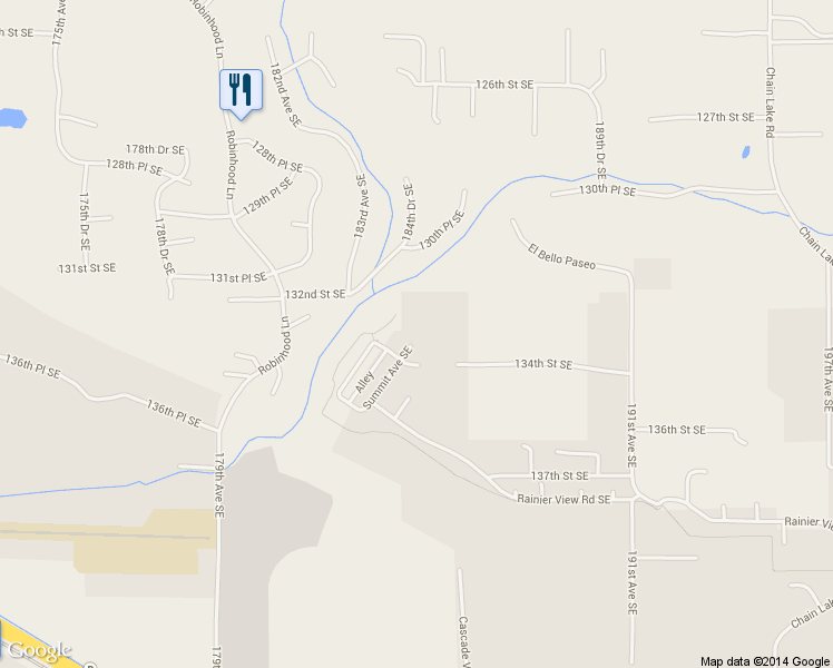 map of restaurants, bars, coffee shops, grocery stores, and more near 13324 Summit Avenue Southeast in Monroe