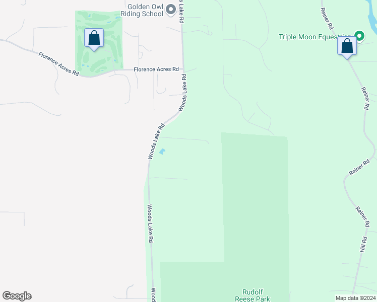 map of restaurants, bars, coffee shops, grocery stores, and more near 13225 Woods Lake Road in Monroe