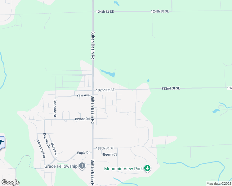 map of restaurants, bars, coffee shops, grocery stores, and more near 32521 132nd Street Southeast in Sultan