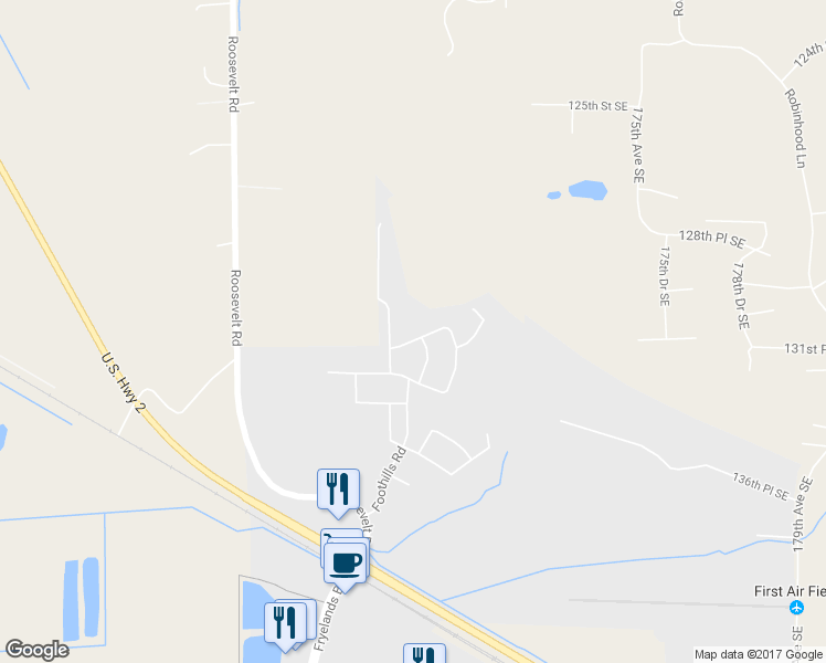 map of restaurants, bars, coffee shops, grocery stores, and more near 16813 Snowgrass Mountain Road Southeast in Monroe