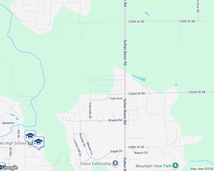 map of restaurants, bars, coffee shops, grocery stores, and more near 1019 Yew Avenue in Sultan