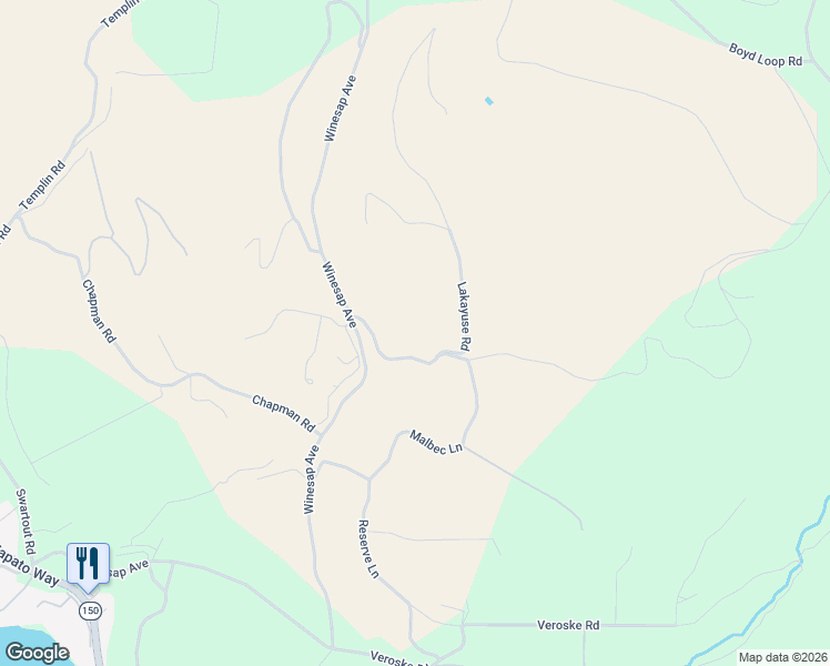 map of restaurants, bars, coffee shops, grocery stores, and more near 215 Lakayuse Road in Manson