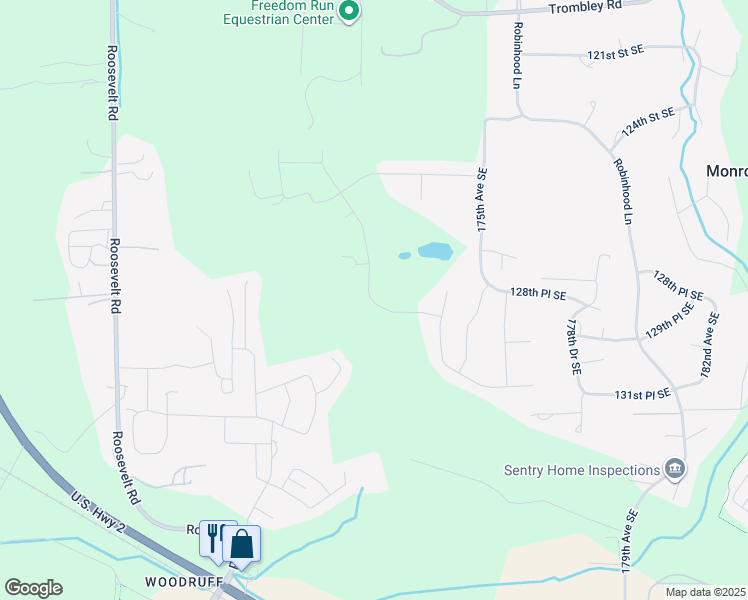 map of restaurants, bars, coffee shops, grocery stores, and more near 12806 171st Avenue Southeast in Snohomish