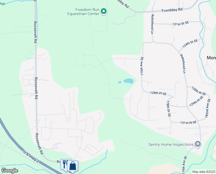 map of restaurants, bars, coffee shops, grocery stores, and more near 12806 171st Avenue Southeast in Snohomish