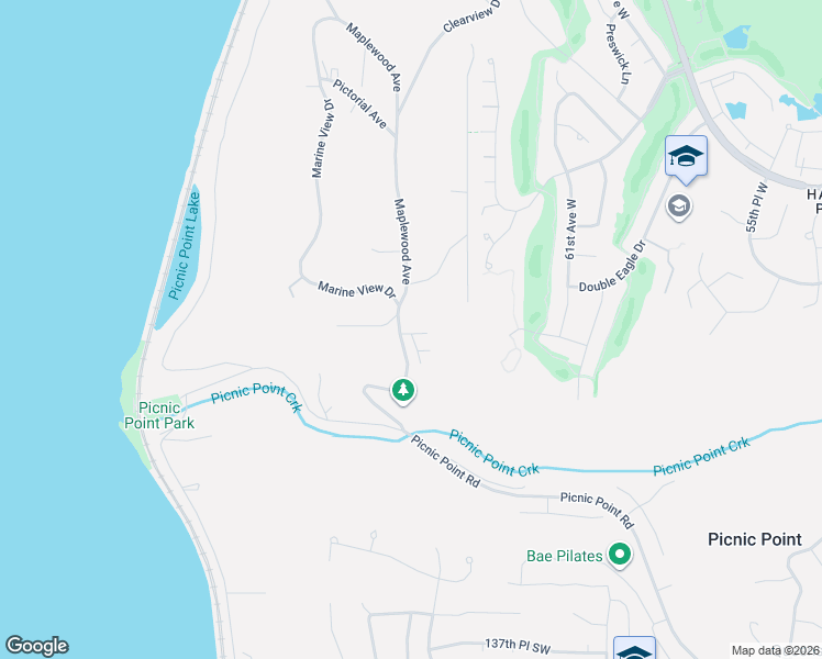 map of restaurants, bars, coffee shops, grocery stores, and more near 6523 128th Place Southwest in Edmonds