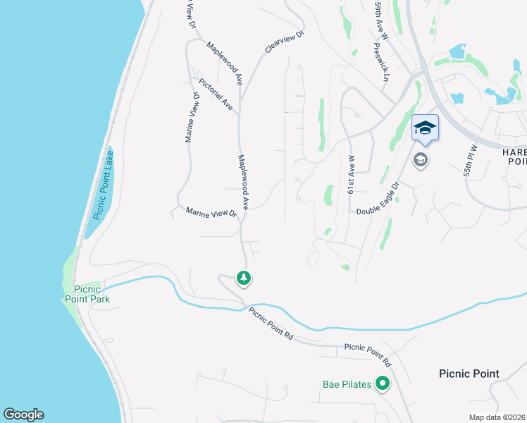 map of restaurants, bars, coffee shops, grocery stores, and more near 12629 Scenic Drive in Edmonds
