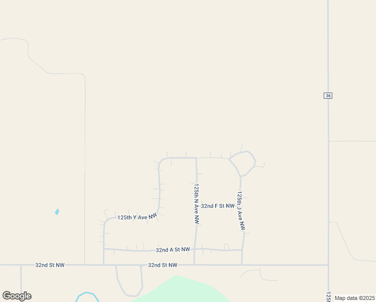 map of restaurants, bars, coffee shops, grocery stores, and more near 125th Y Avenue Northwest in Watford City