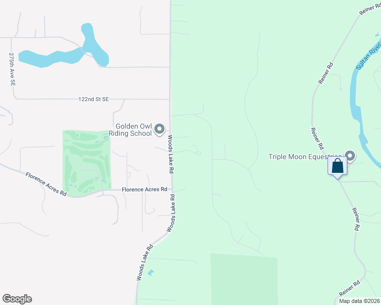 map of restaurants, bars, coffee shops, grocery stores, and more near 12421 Woods Lake Road in Monroe