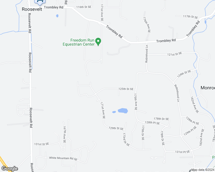 map of restaurants, bars, coffee shops, grocery stores, and more near 17109 125th Street Southeast in Snohomish