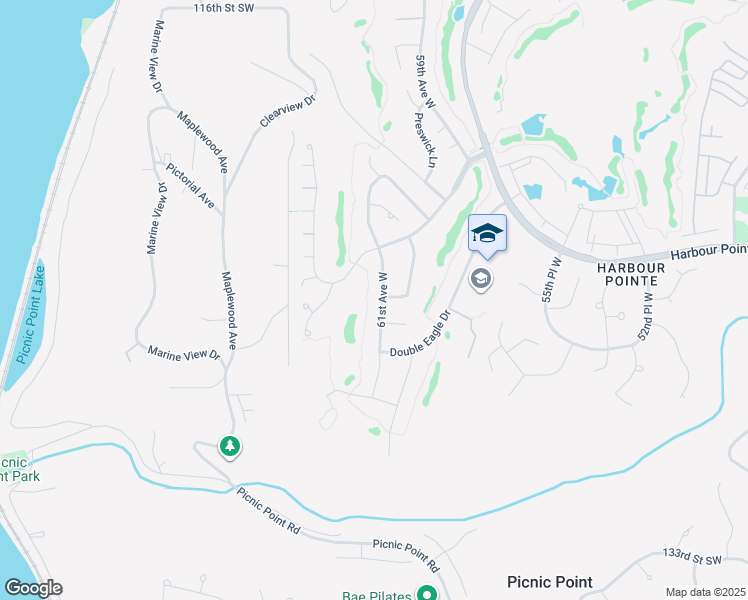 map of restaurants, bars, coffee shops, grocery stores, and more near 12566 61st Avenue West in Mukilteo