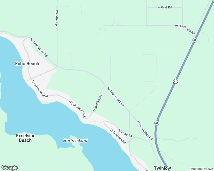 map of restaurants, bars, coffee shops, grocery stores, and more near 23651 North Marilyn Road in Rathdrum