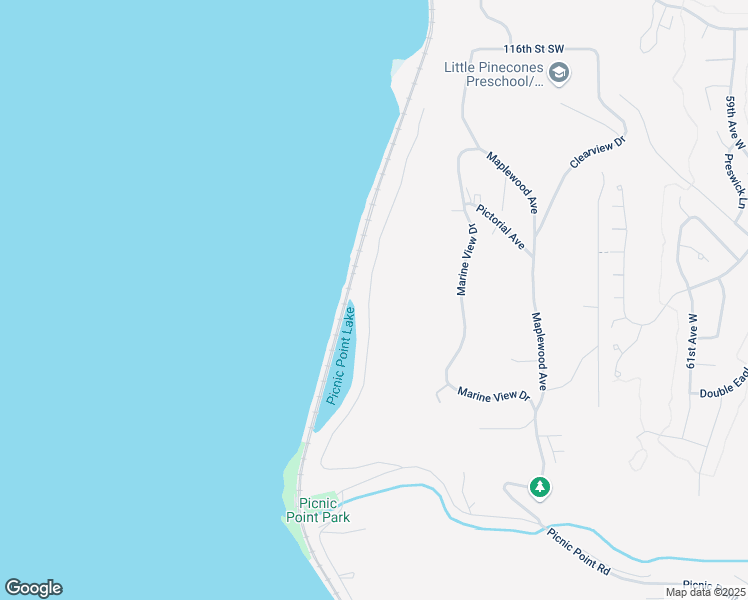 map of restaurants, bars, coffee shops, grocery stores, and more near 12331 Possession Lane in Edmonds