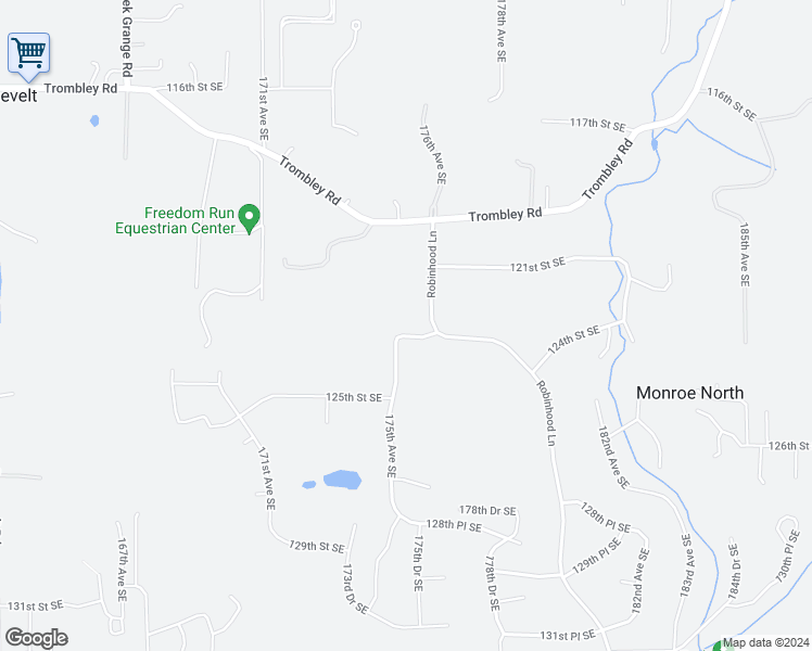 map of restaurants, bars, coffee shops, grocery stores, and more near 17509 123rd Street Southeast in Snohomish