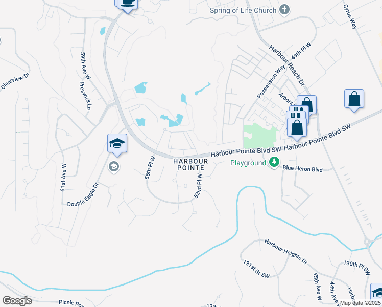 map of restaurants, bars, coffee shops, grocery stores, and more near 12408 54th Avenue West in Mukilteo