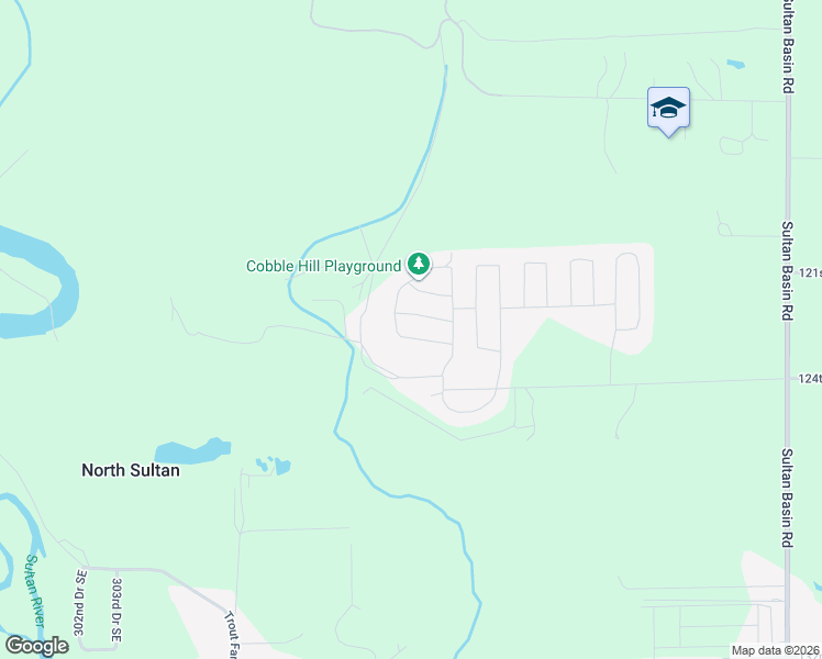 map of restaurants, bars, coffee shops, grocery stores, and more near 31323 124th Street Southeast in Sultan