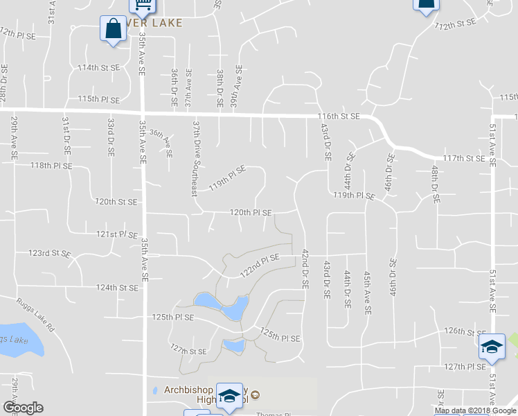 map of restaurants, bars, coffee shops, grocery stores, and more near 12003 40th Avenue Southeast in Everett