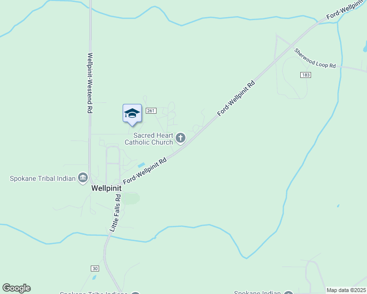 map of restaurants, bars, coffee shops, grocery stores, and more near 6270 Wellpinit-Westend Road in Wellpinit