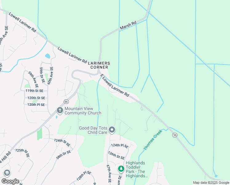 map of restaurants, bars, coffee shops, grocery stores, and more near 6620 East Lowell Larimer Road in Snohomish