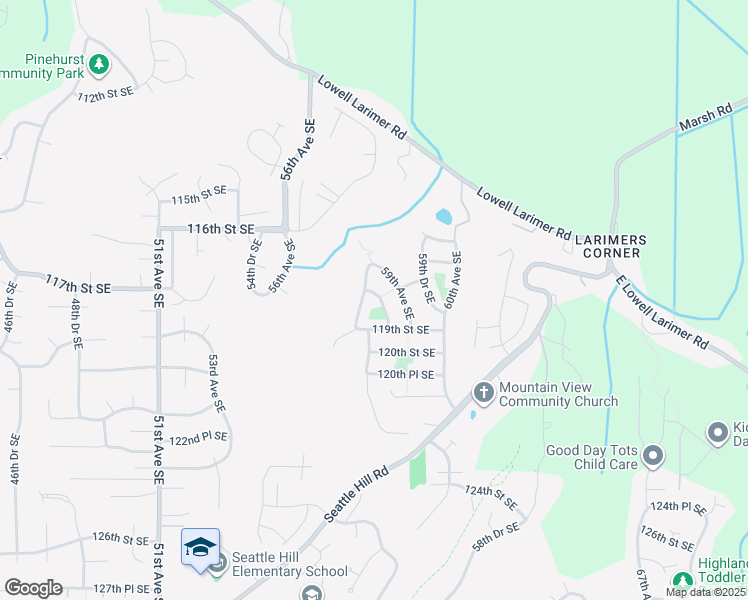 map of restaurants, bars, coffee shops, grocery stores, and more near 11729 58th Avenue Southeast in Snohomish