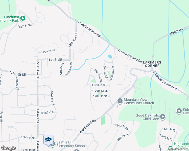 map of restaurants, bars, coffee shops, grocery stores, and more near 11729 58th Avenue Southeast in Snohomish