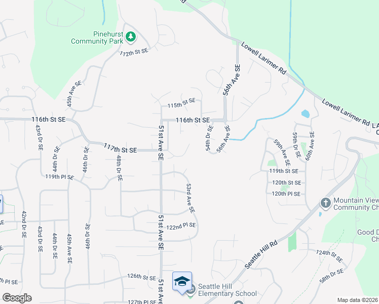 map of restaurants, bars, coffee shops, grocery stores, and more near 5226 117th Street Southeast in Everett