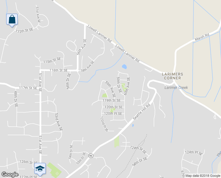 map of restaurants, bars, coffee shops, grocery stores, and more near 11724 59th Avenue Southeast in Snohomish