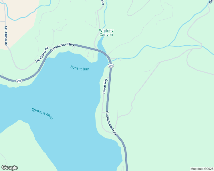map of restaurants, bars, coffee shops, grocery stores, and more near 6736 Heron Way in Nine Mile Falls