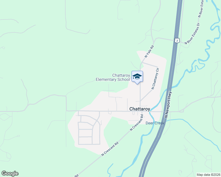 map of restaurants, bars, coffee shops, grocery stores, and more near 3219 East Chattaroy Road in Chattaroy