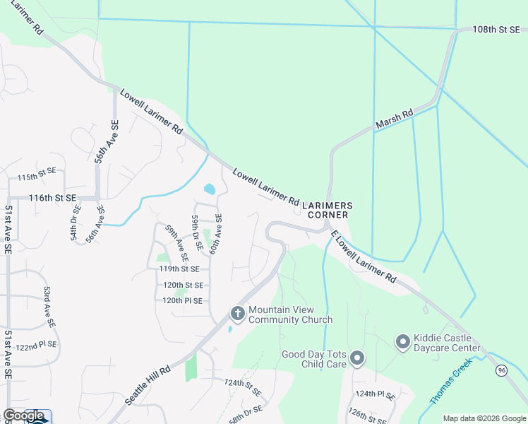map of restaurants, bars, coffee shops, grocery stores, and more near 11613 62nd Avenue Southeast in Snohomish