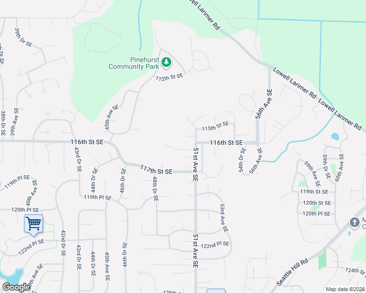 map of restaurants, bars, coffee shops, grocery stores, and more near 11602 51st Ave SE in Everett