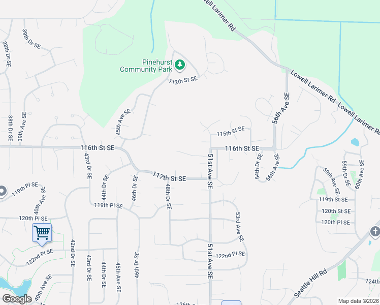 map of restaurants, bars, coffee shops, grocery stores, and more near 11602 51st Avenue Southeast in Everett