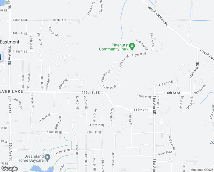 map of restaurants, bars, coffee shops, grocery stores, and more near 4521 115th Place Southeast in Everett