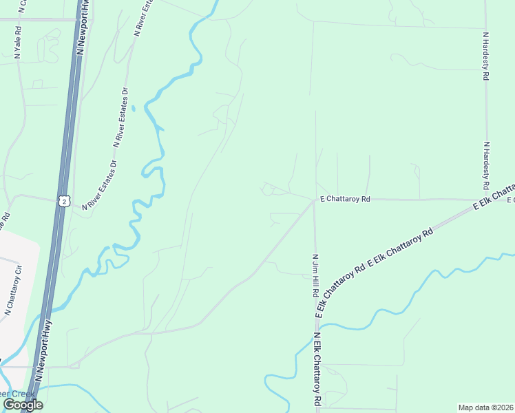 map of restaurants, bars, coffee shops, grocery stores, and more near 5023 East Chattaroy Road in Chattaroy