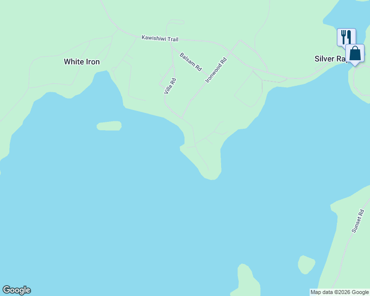 map of restaurants, bars, coffee shops, grocery stores, and more near 13349 Villa Road in Ely