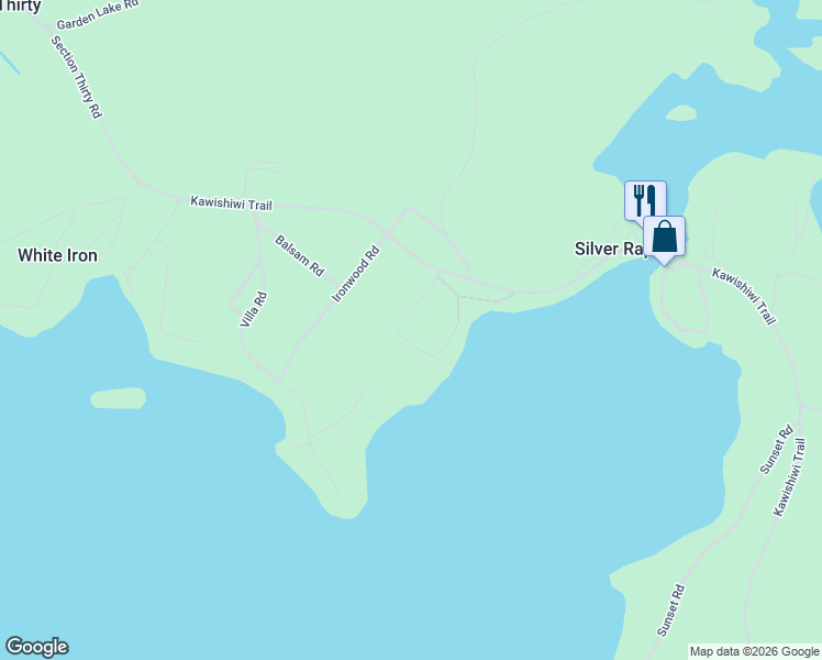 map of restaurants, bars, coffee shops, grocery stores, and more near 398 Maple Road in Ely